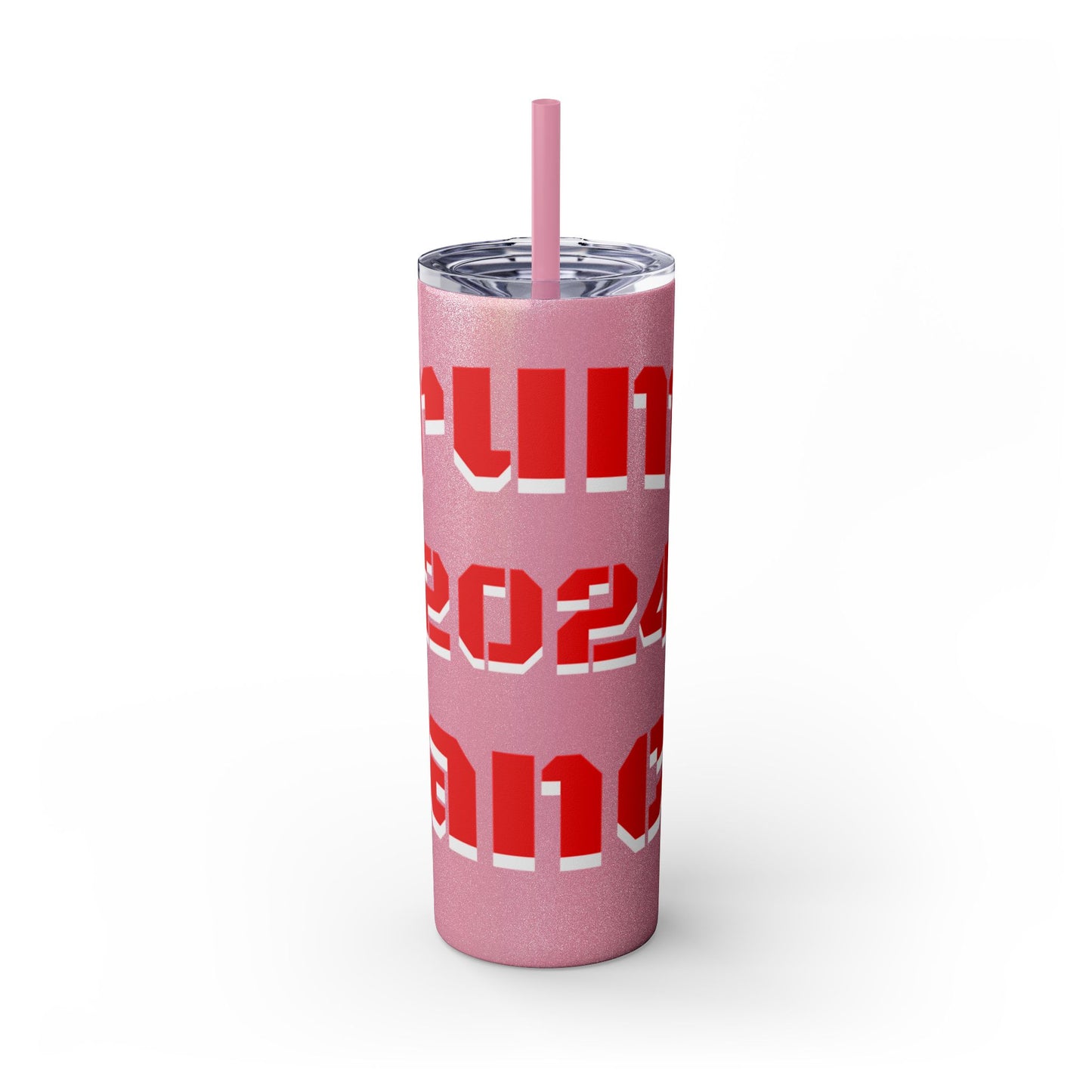 Bold 2024 Inspirational Skinny Tumbler with Straw – Perfect for Motivational Hydration