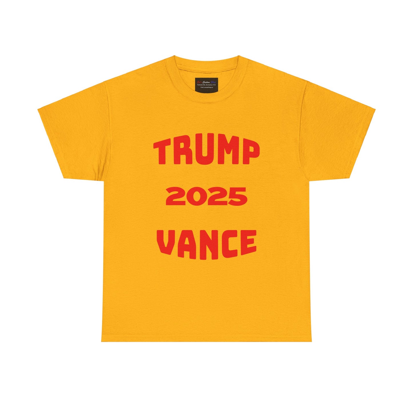 Trump 2025 Vance Unisex Heavy Cotton Tee - Bold Statement T-Shirt for Political Enthusiasts