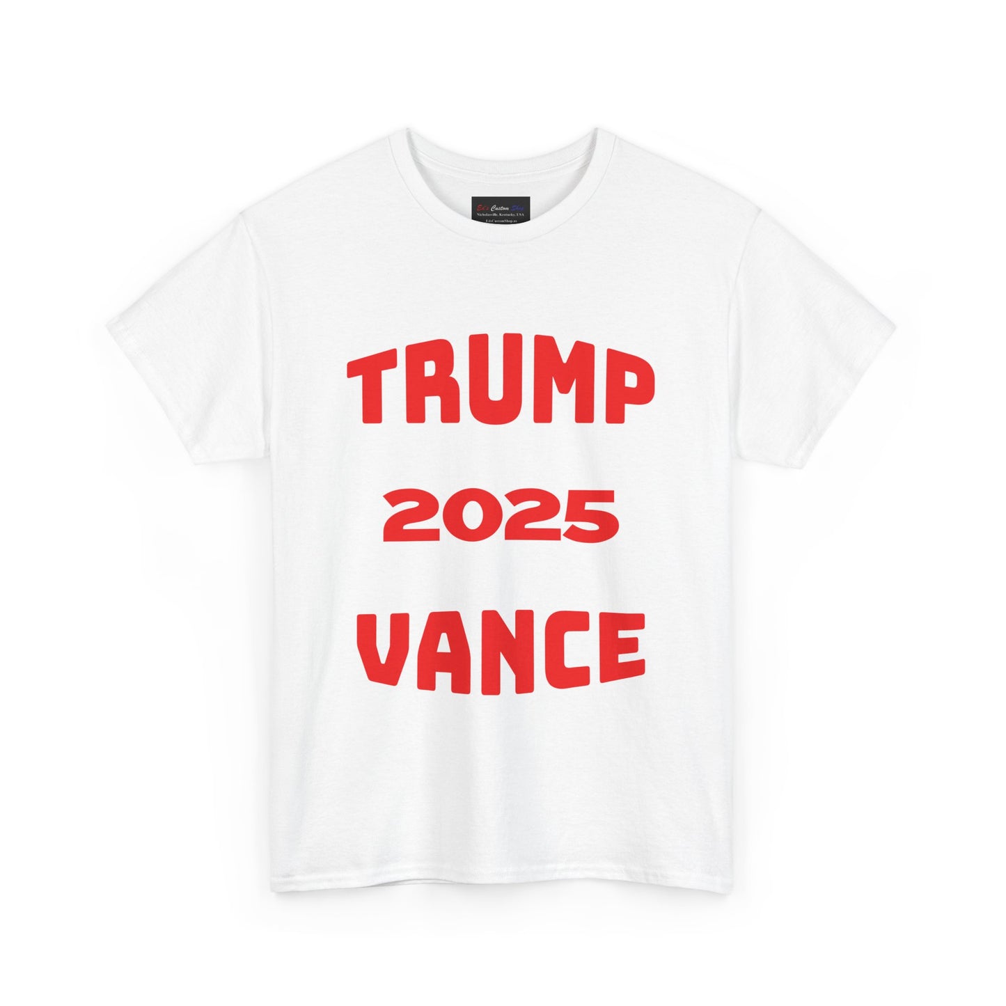 Trump 2025 Vance Unisex Heavy Cotton Tee - Bold Statement T-Shirt for Political Enthusiasts