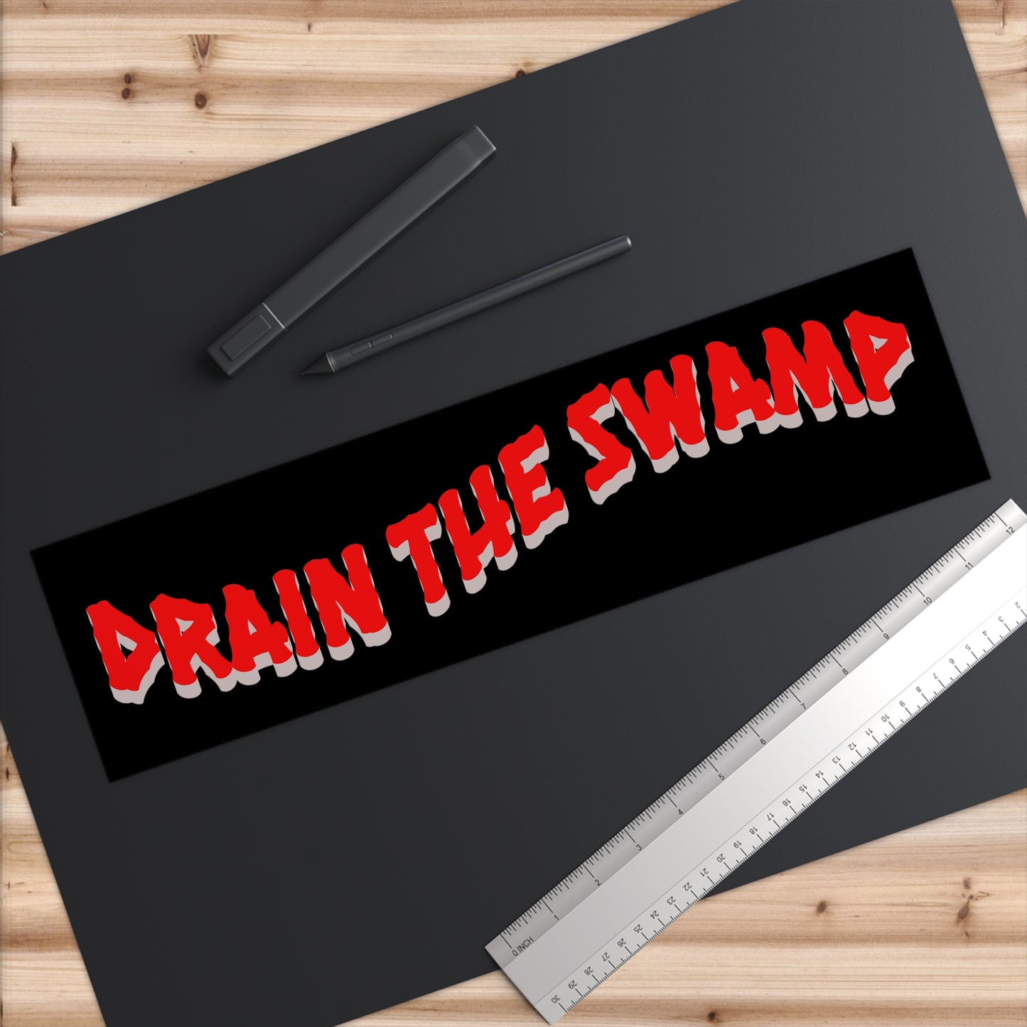 Political Bumper Sticker - 'Drain the Swamp' - Bold Statement for Car Enthusiasts