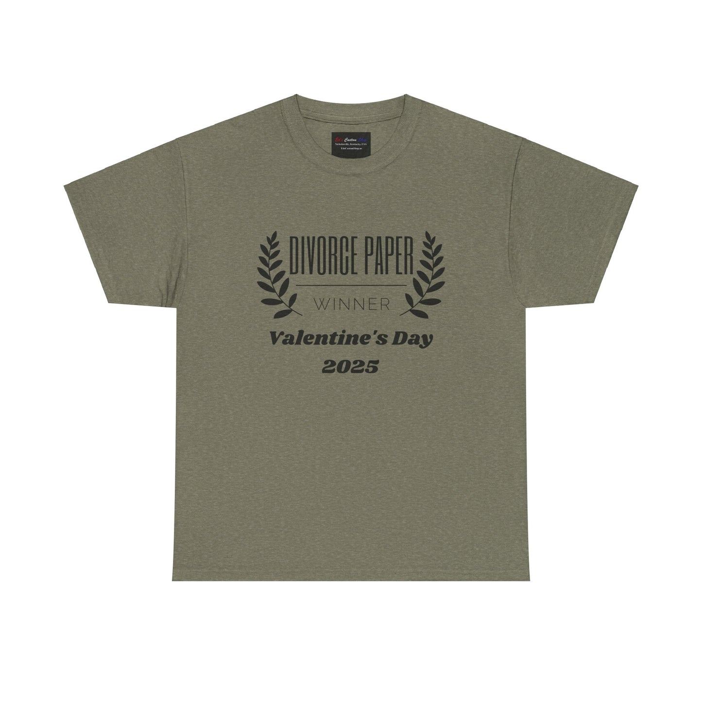 Funny Divorce Paper Winner Unisex Heavy Cotton Tee - Perfect for Valentine’s Day 2025