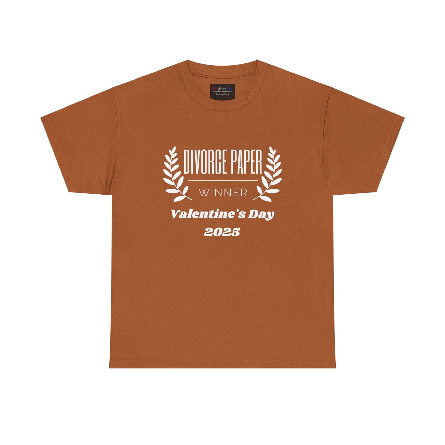 Funny Divorce Paper Winner Unisex Heavy Cotton Tee - Perfect for Valentine’s Day 2025