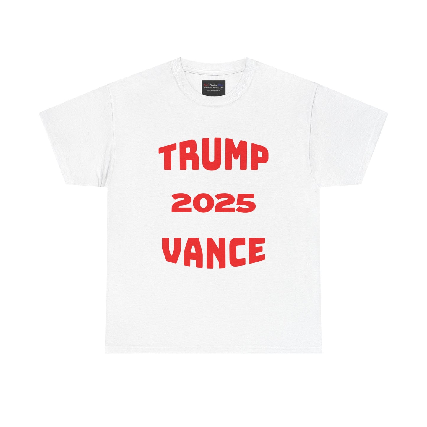 Trump 2025 Vance Unisex Heavy Cotton Tee - Bold Statement T-Shirt for Political Enthusiasts