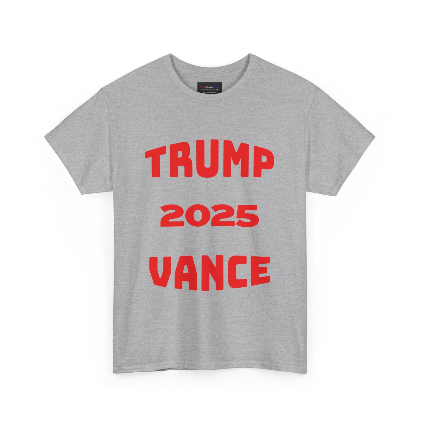 Trump 2025 Vance Unisex Heavy Cotton Tee - Bold Statement T-Shirt for Political Enthusiasts