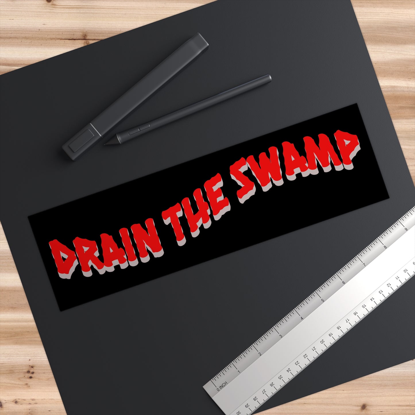 Political Bumper Sticker - 'Drain the Swamp' - Bold Statement for Car Enthusiasts