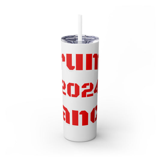 Bold 2024 Inspirational Skinny Tumbler with Straw – Perfect for Motivational Hydration