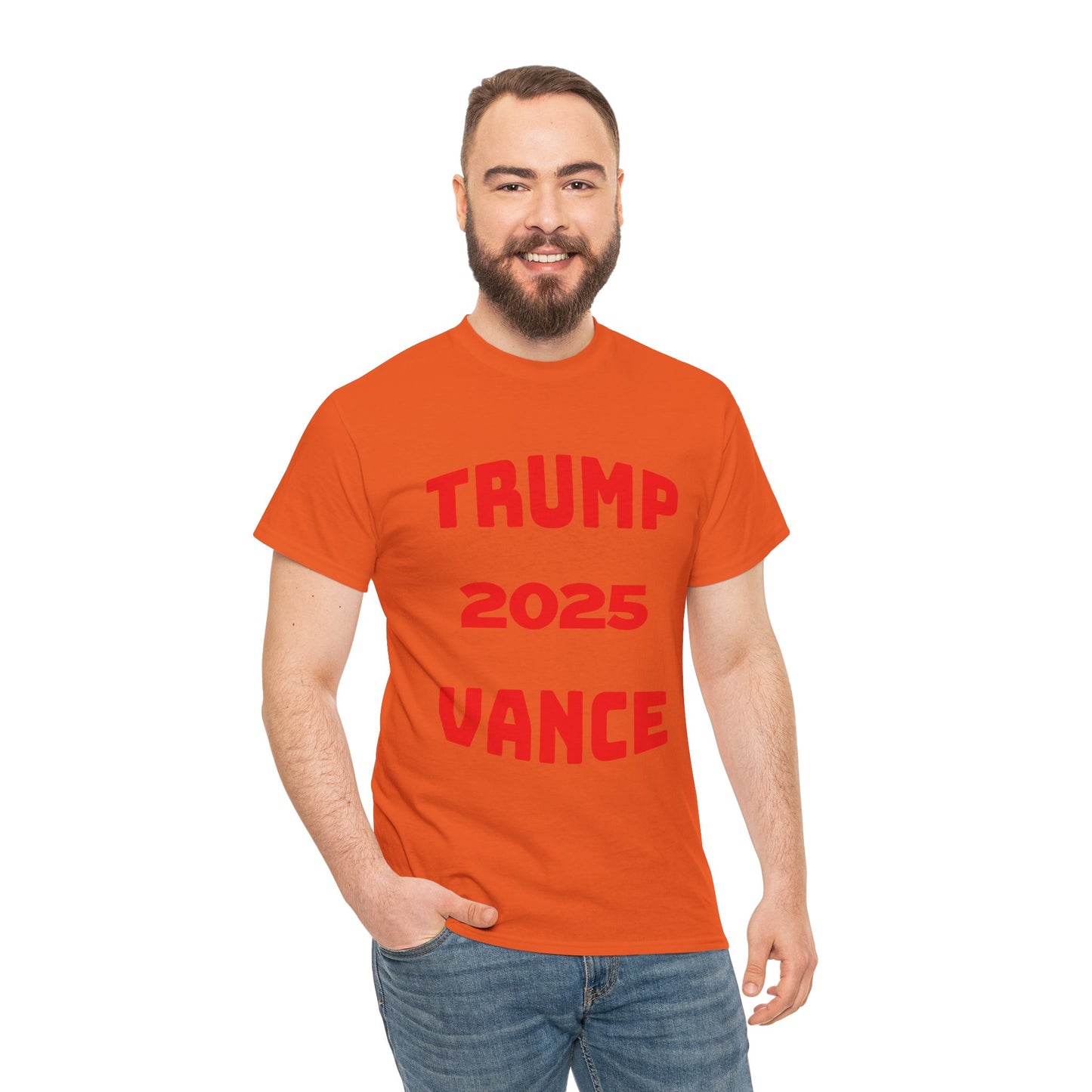 Trump 2025 Vance Unisex Heavy Cotton Tee - Bold Statement T-Shirt for Political Enthusiasts