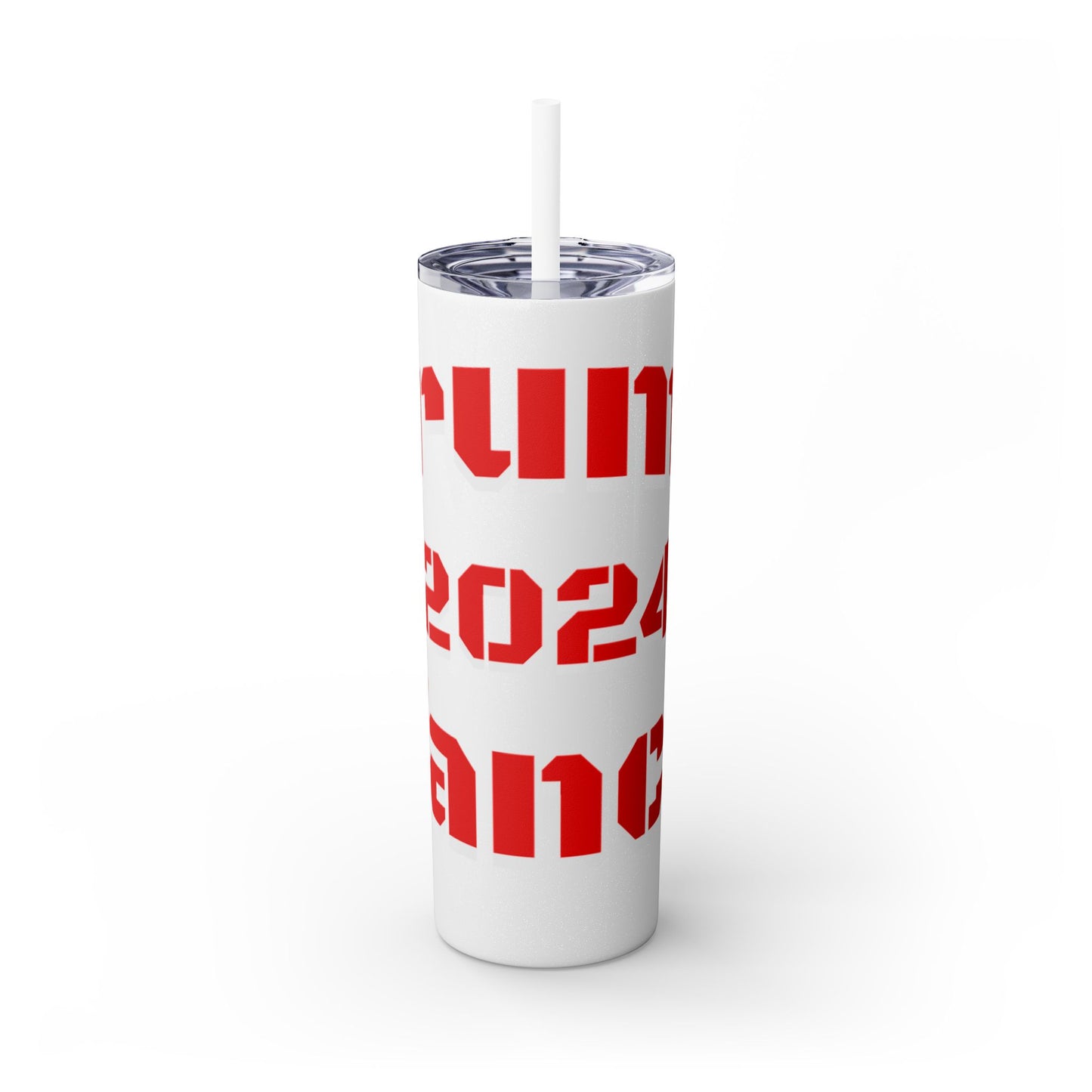 Bold 2024 Inspirational Skinny Tumbler with Straw – Perfect for Motivational Hydration