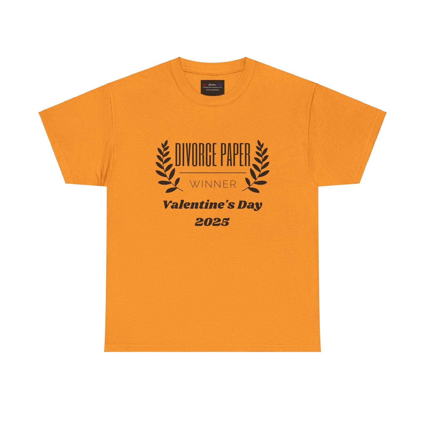 Funny Divorce Paper Winner Unisex Heavy Cotton Tee - Perfect for Valentine’s Day 2025