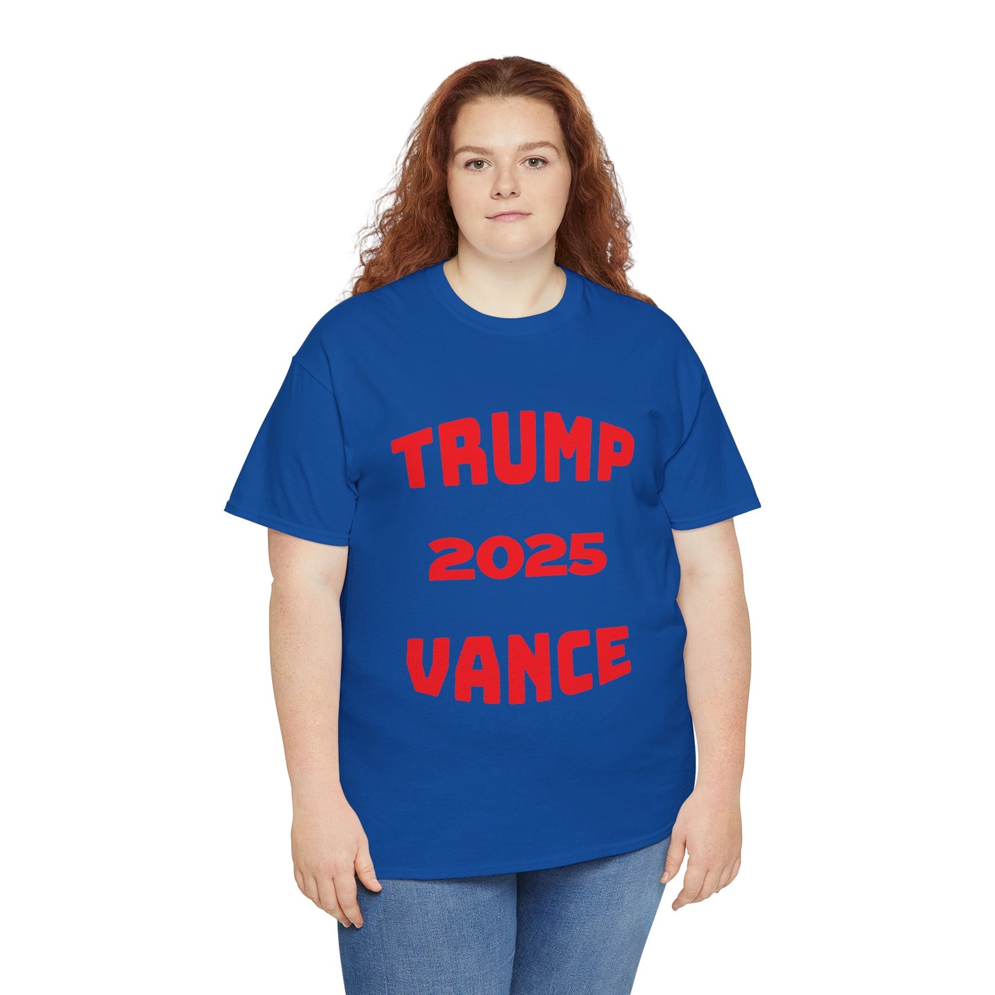 Trump 2025 Vance Unisex Heavy Cotton Tee - Bold Statement T-Shirt for Political Enthusiasts