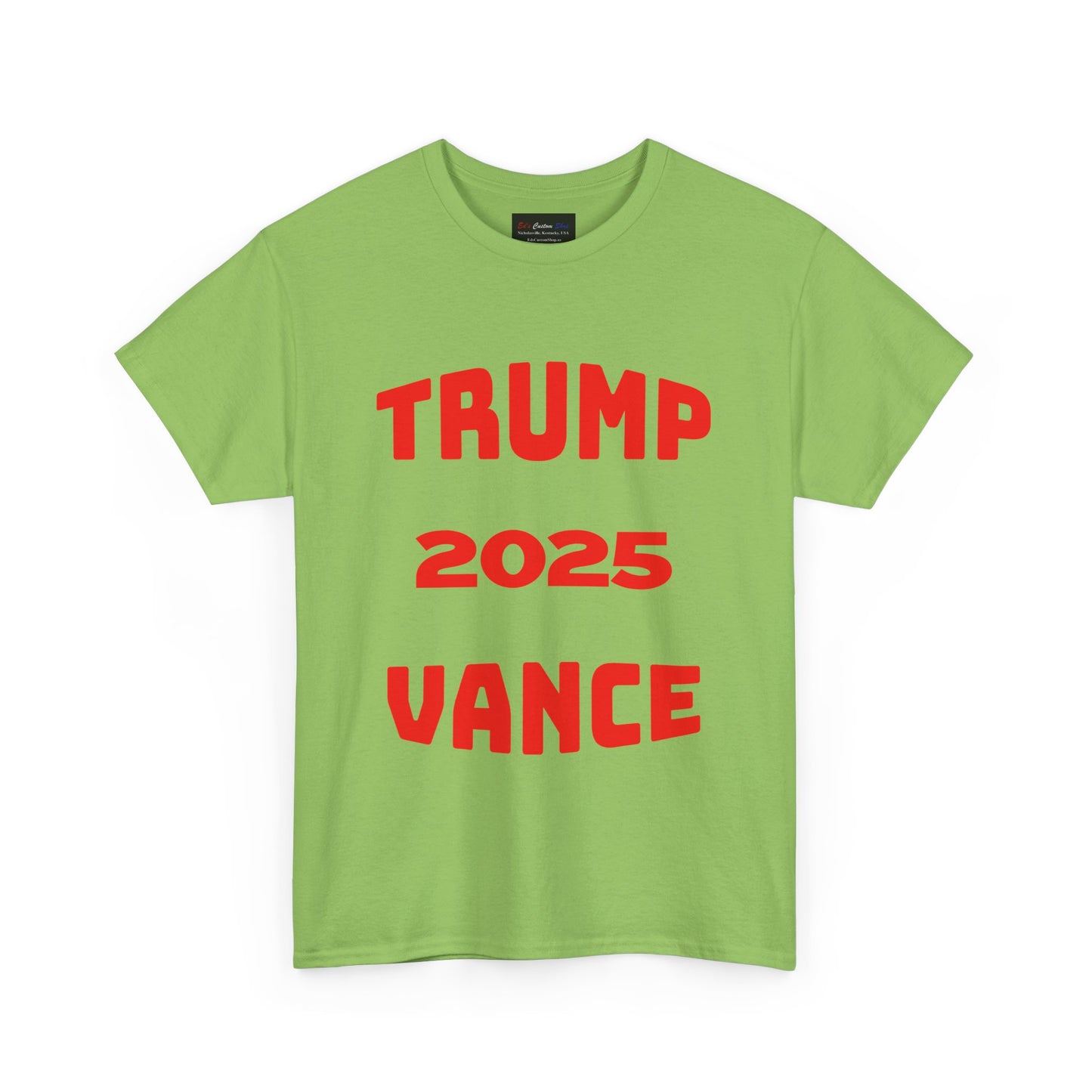 Trump 2025 Vance Unisex Heavy Cotton Tee - Bold Statement T-Shirt for Political Enthusiasts