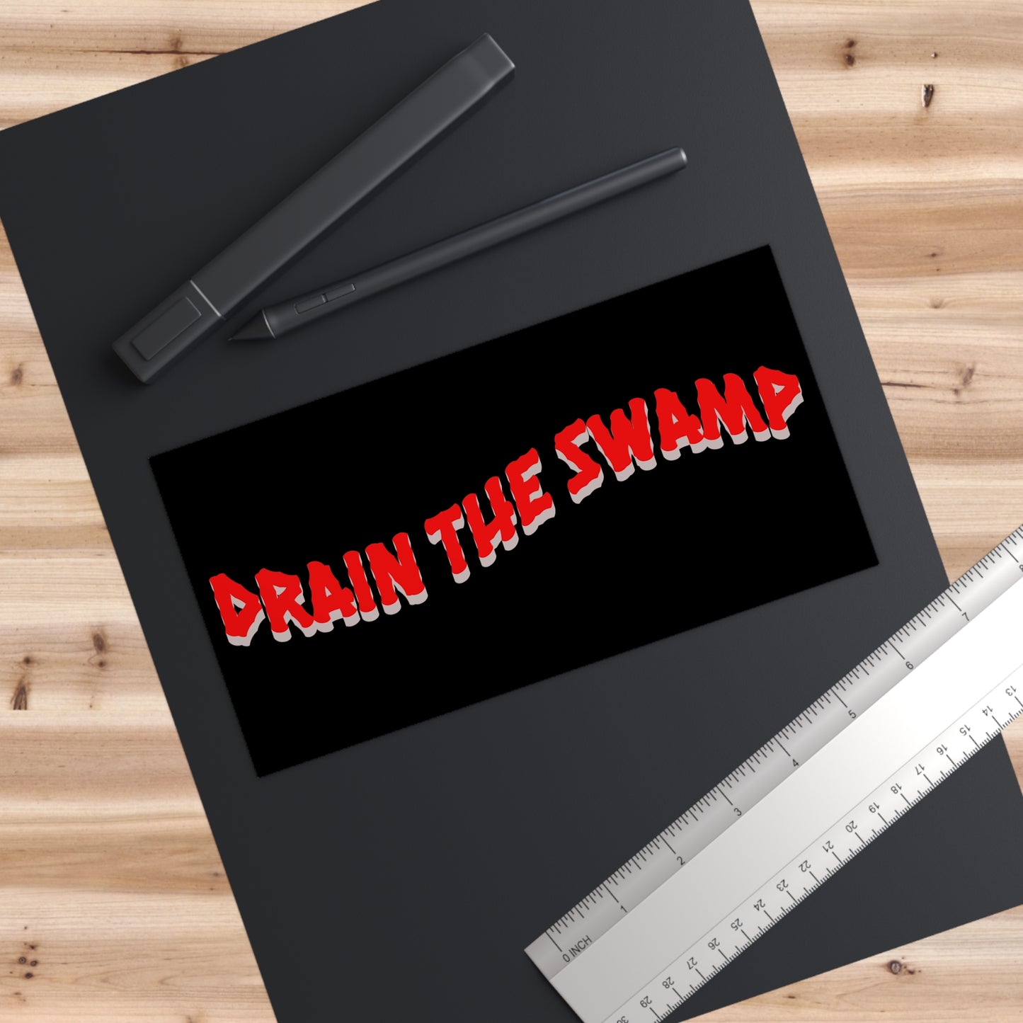 Political Bumper Sticker - 'Drain the Swamp' - Bold Statement for Car Enthusiasts