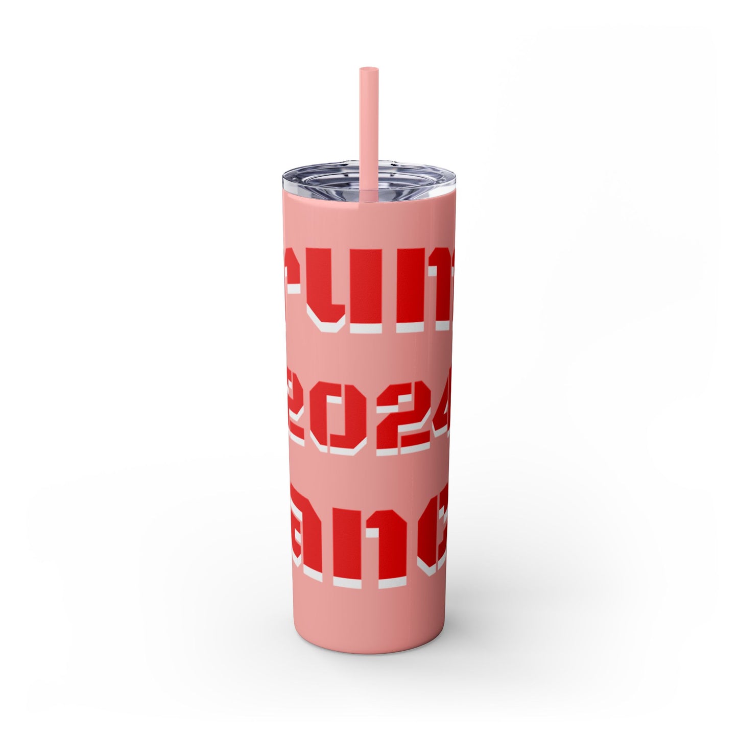 Bold 2024 Inspirational Skinny Tumbler with Straw – Perfect for Motivational Hydration