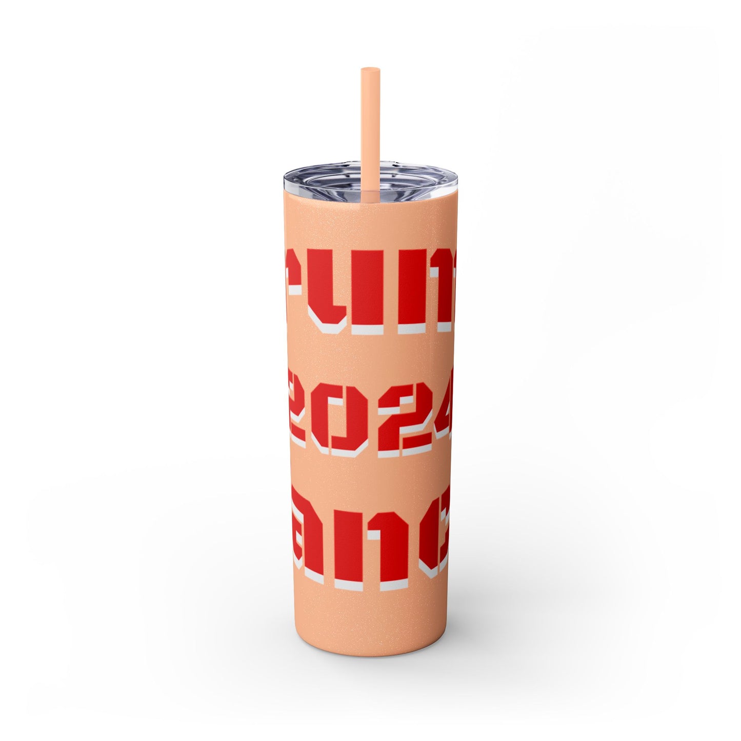 Bold 2024 Inspirational Skinny Tumbler with Straw – Perfect for Motivational Hydration