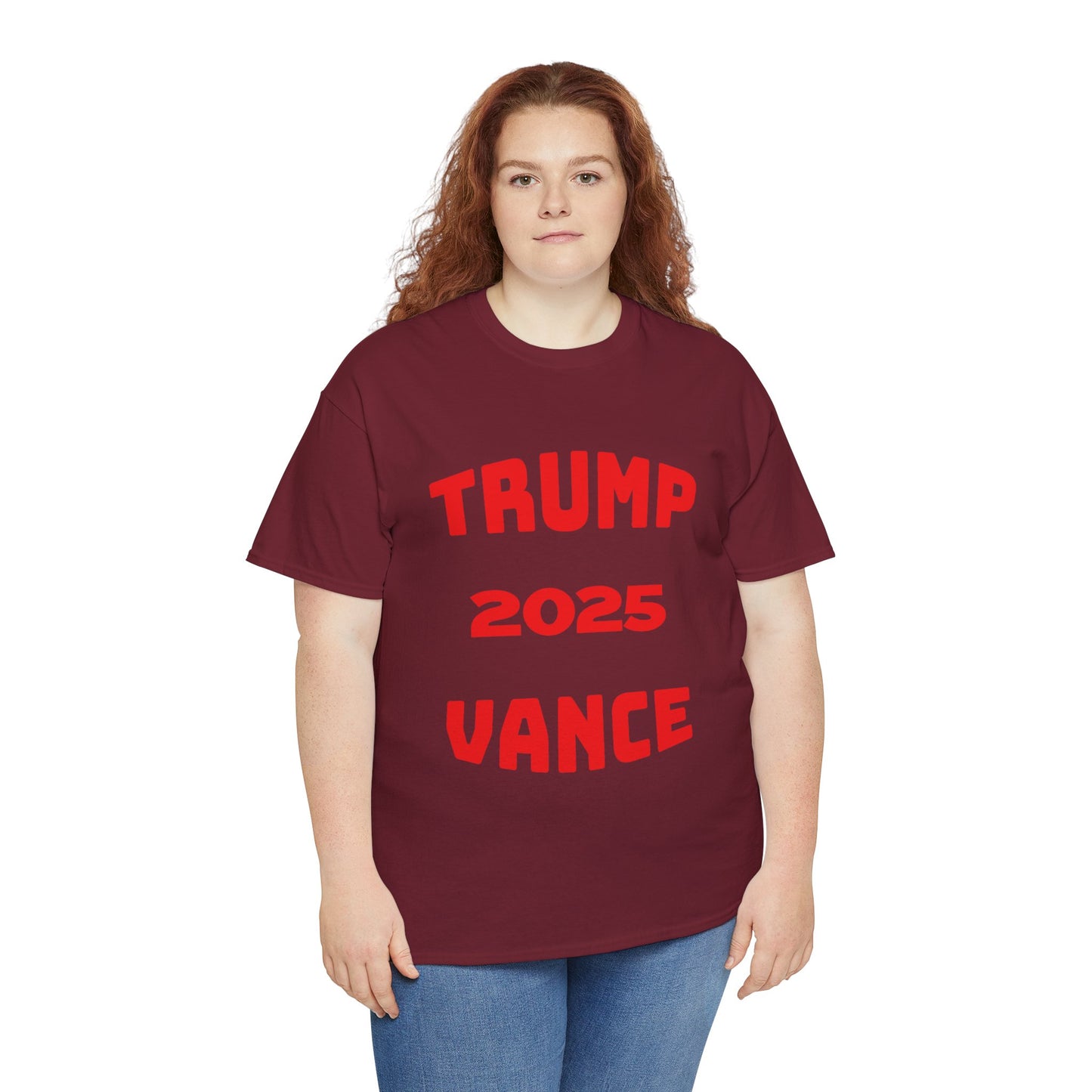 Trump 2025 Vance Unisex Heavy Cotton Tee - Bold Statement T-Shirt for Political Enthusiasts