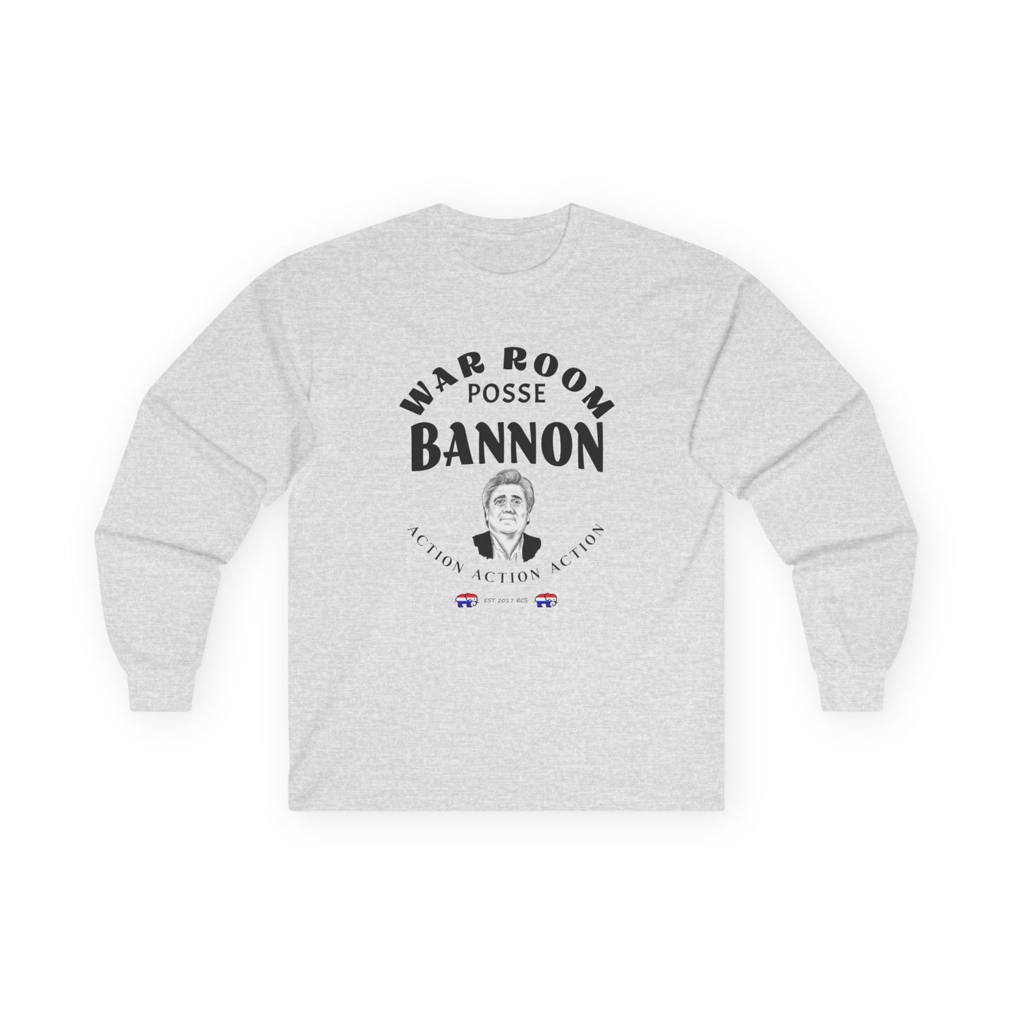 Long Sleeve Tee - Steve Bannon WarRoom RAV Donald Trump Posse Republican Gift Unisex Action Captain