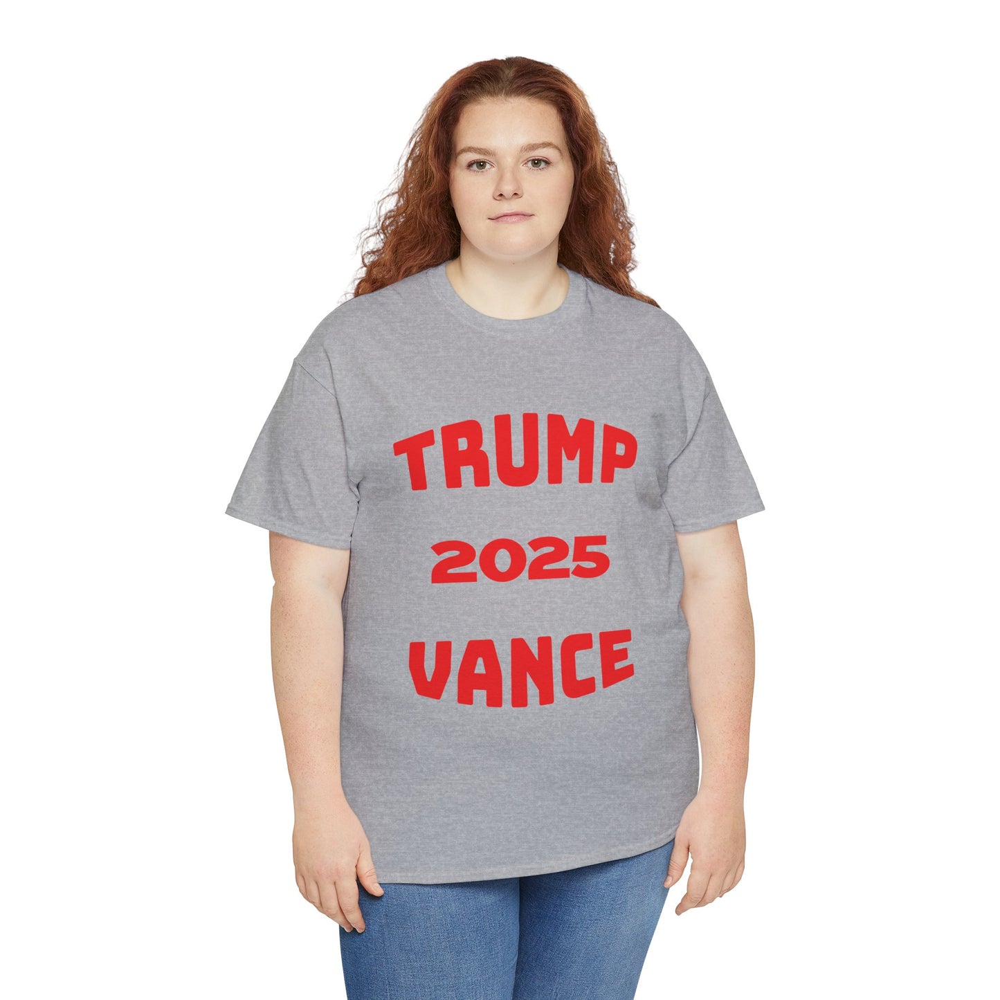 Trump 2025 Vance Unisex Heavy Cotton Tee - Bold Statement T-Shirt for Political Enthusiasts