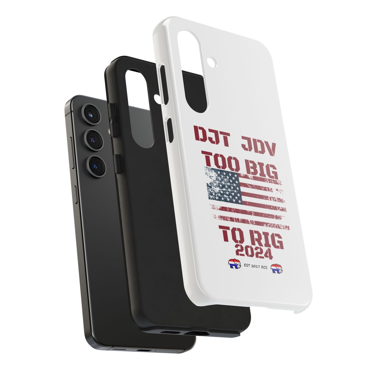 Patriotic Tough Phone Case - DJT JDV Too Big to Rig 2024