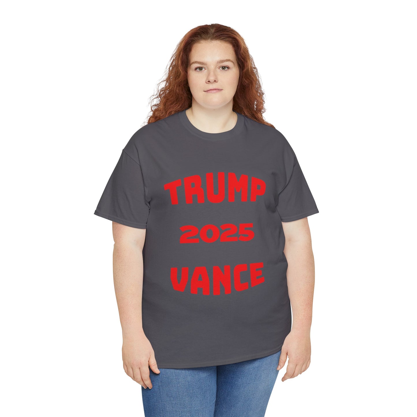 Trump 2025 Vance Unisex Heavy Cotton Tee - Bold Statement T-Shirt for Political Enthusiasts