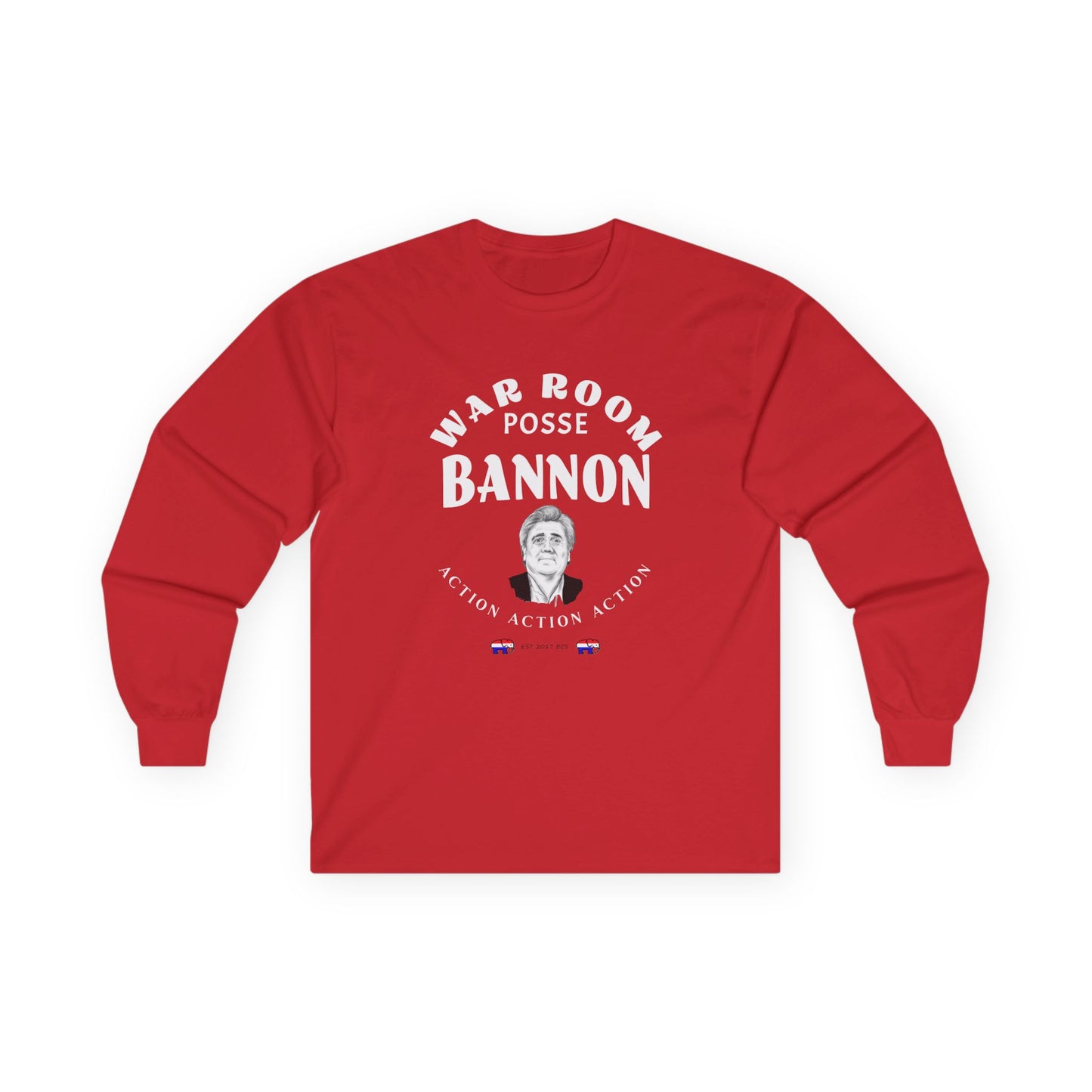 Long Sleeve Tee - Steve Bannon WarRoom RAV Donald Trump Posse Republican Gift Unisex Action Captain