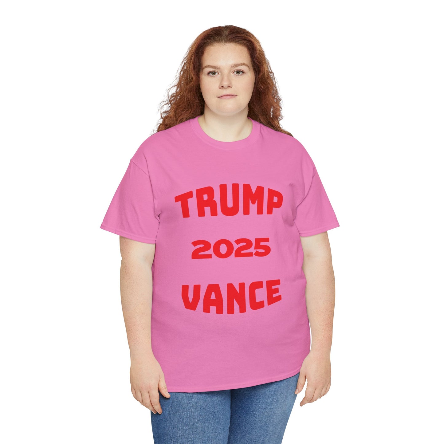 Trump 2025 Vance Unisex Heavy Cotton Tee - Bold Statement T-Shirt for Political Enthusiasts