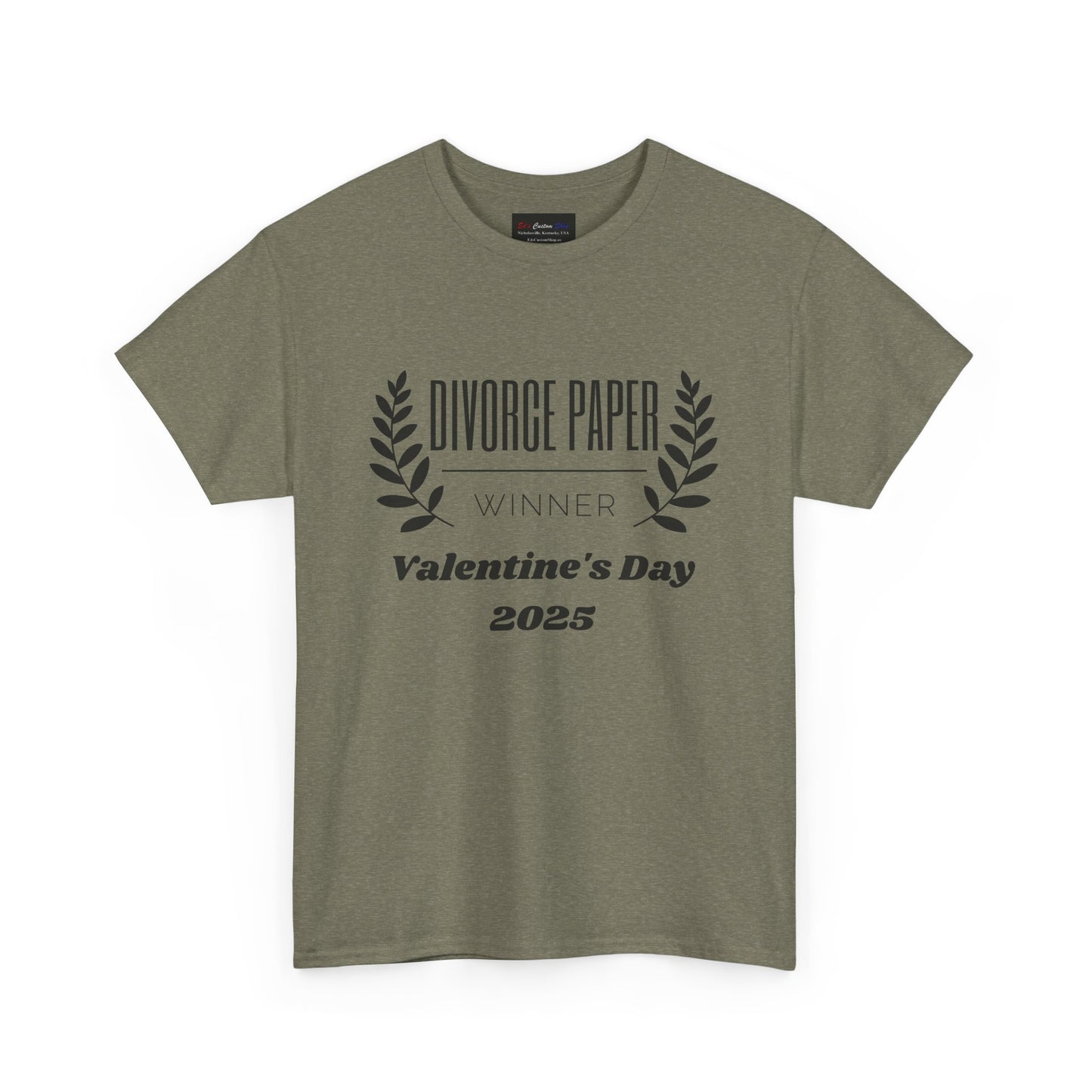 Funny Divorce Paper Winner Unisex Heavy Cotton Tee - Perfect for Valentine’s Day 2025