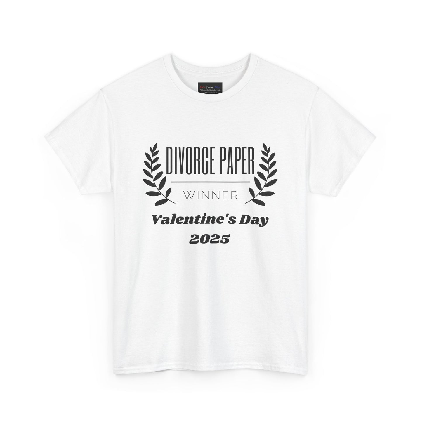 Funny Divorce Paper Winner Unisex Heavy Cotton Tee - Perfect for Valentine’s Day 2025