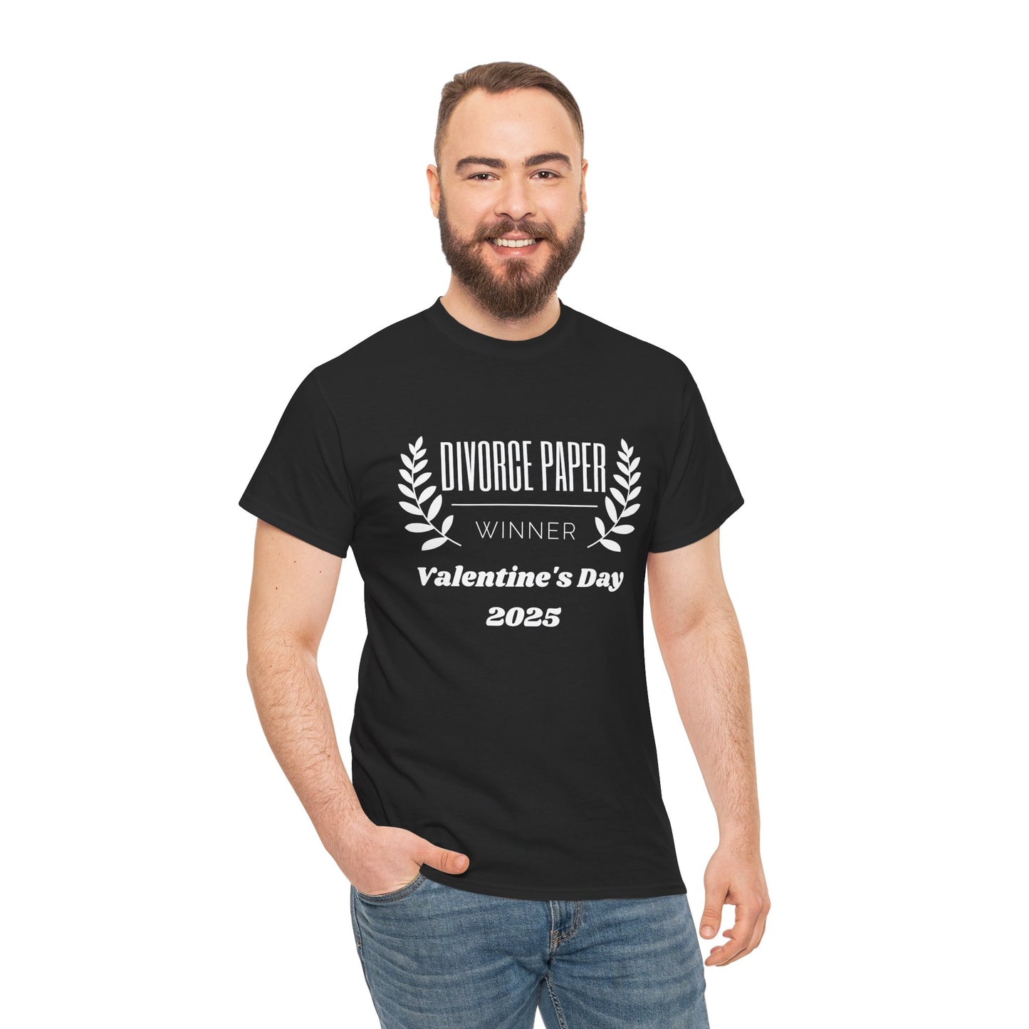 Funny Divorce Paper Winner Unisex Heavy Cotton Tee - Perfect for Valentine’s Day 2025