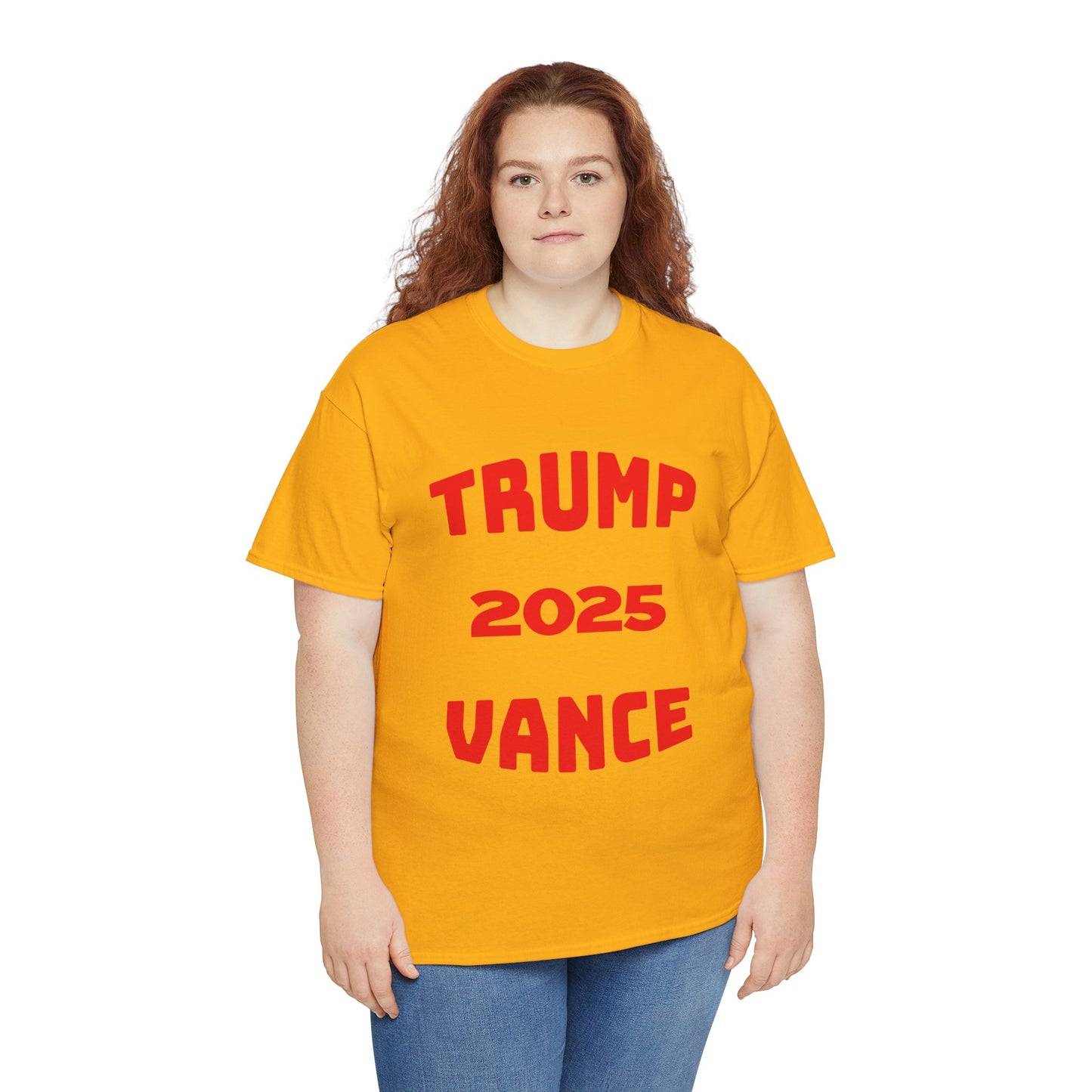 Trump 2025 Vance Unisex Heavy Cotton Tee - Bold Statement T-Shirt for Political Enthusiasts