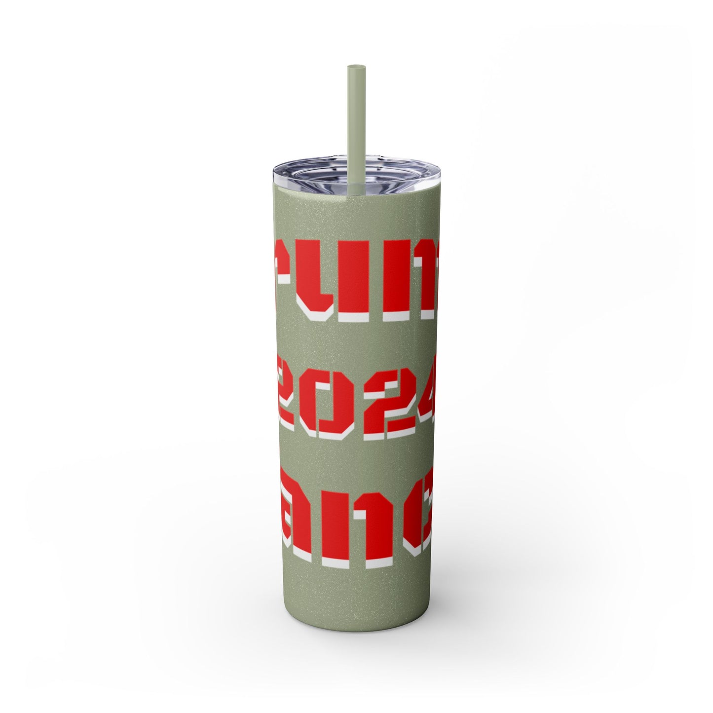 Bold 2024 Inspirational Skinny Tumbler with Straw – Perfect for Motivational Hydration