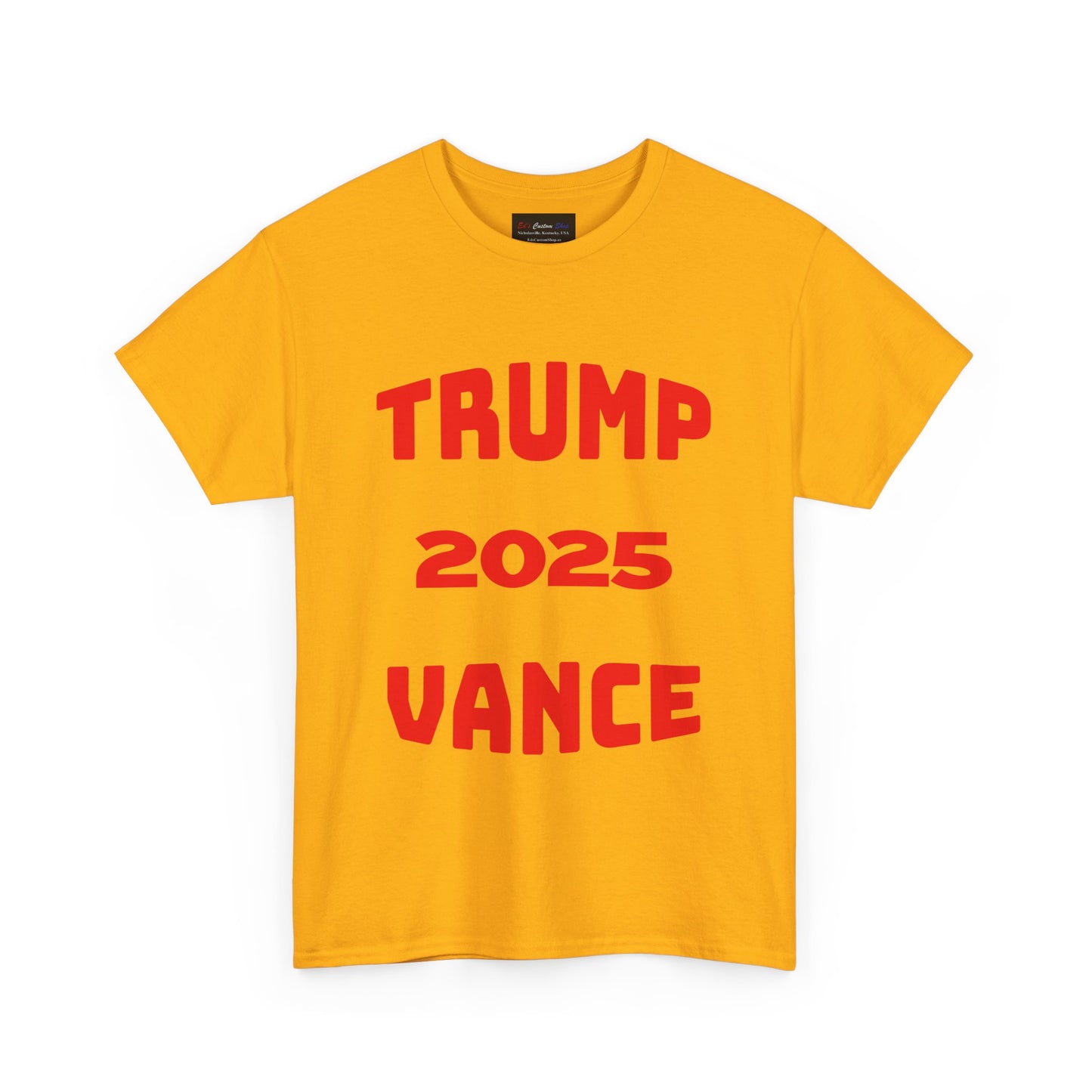 Trump 2025 Vance Unisex Heavy Cotton Tee - Bold Statement T-Shirt for Political Enthusiasts