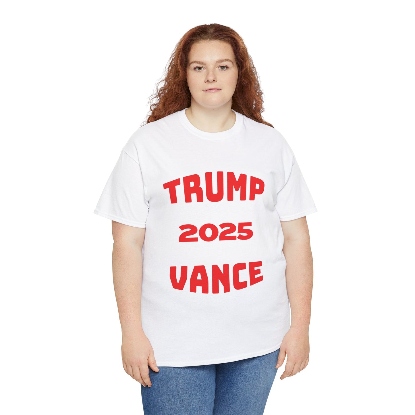 Trump 2025 Vance Unisex Heavy Cotton Tee - Bold Statement T-Shirt for Political Enthusiasts