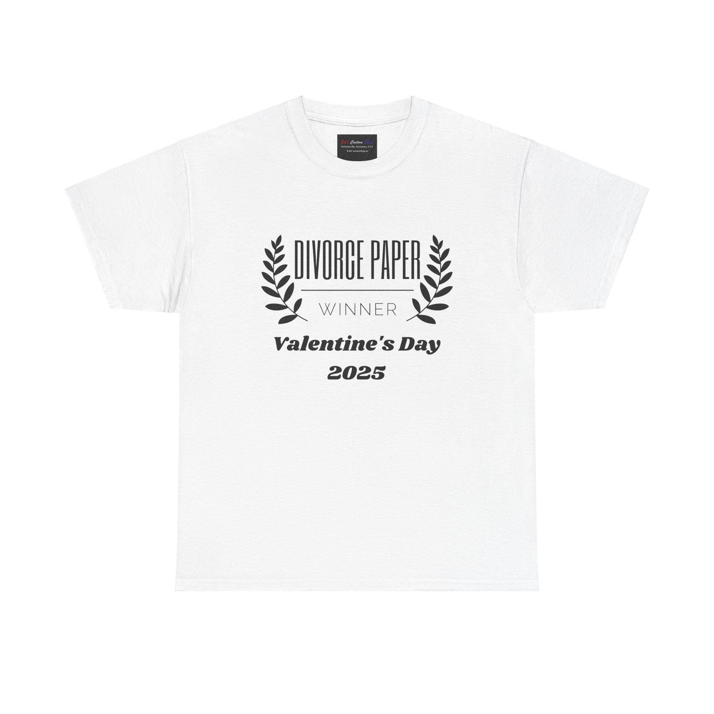 Funny Divorce Paper Winner Unisex Heavy Cotton Tee - Perfect for Valentine’s Day 2025