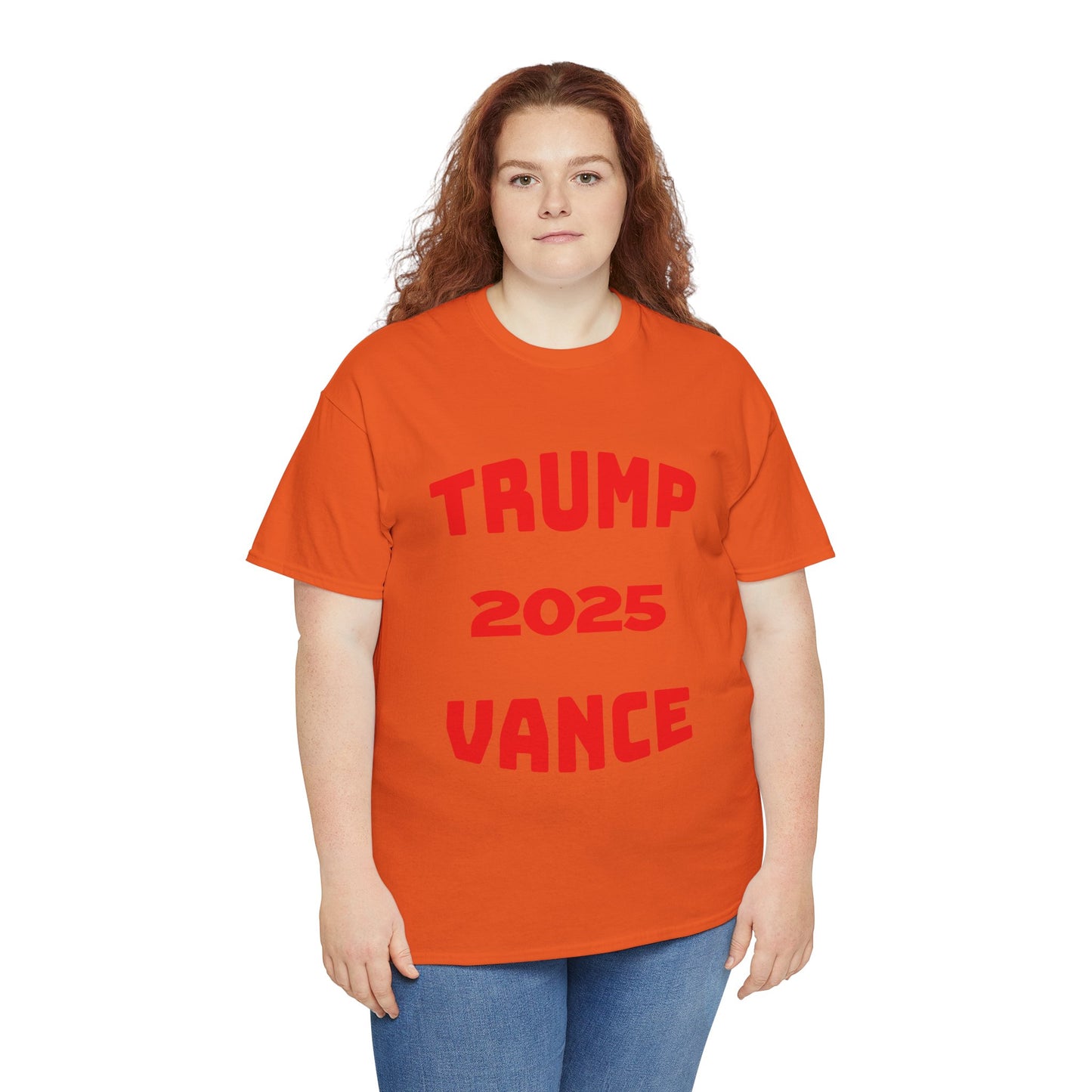 Trump 2025 Vance Unisex Heavy Cotton Tee - Bold Statement T-Shirt for Political Enthusiasts